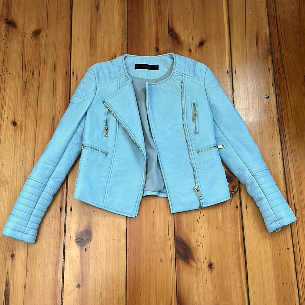 Zara faux leather jacket